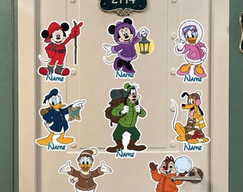 Custom Disney Alaska Cruise Door Magnet, Personalized Family Magic Trip Decor, Mickey Winter Magnet, Disney Cruise Stateroom Door Sign