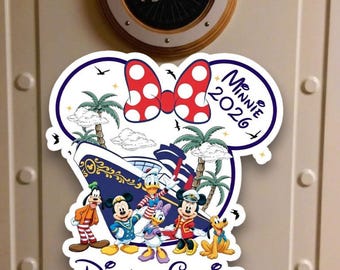 Personalized Disney Cruise 2026 Magnet, Mickey Minnie Goofy Donald Daisy Pluto Magnet, Disney Cruise Line Souvenir, Vacation Gift, Kids