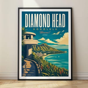 Diamond Head Print - Etsy