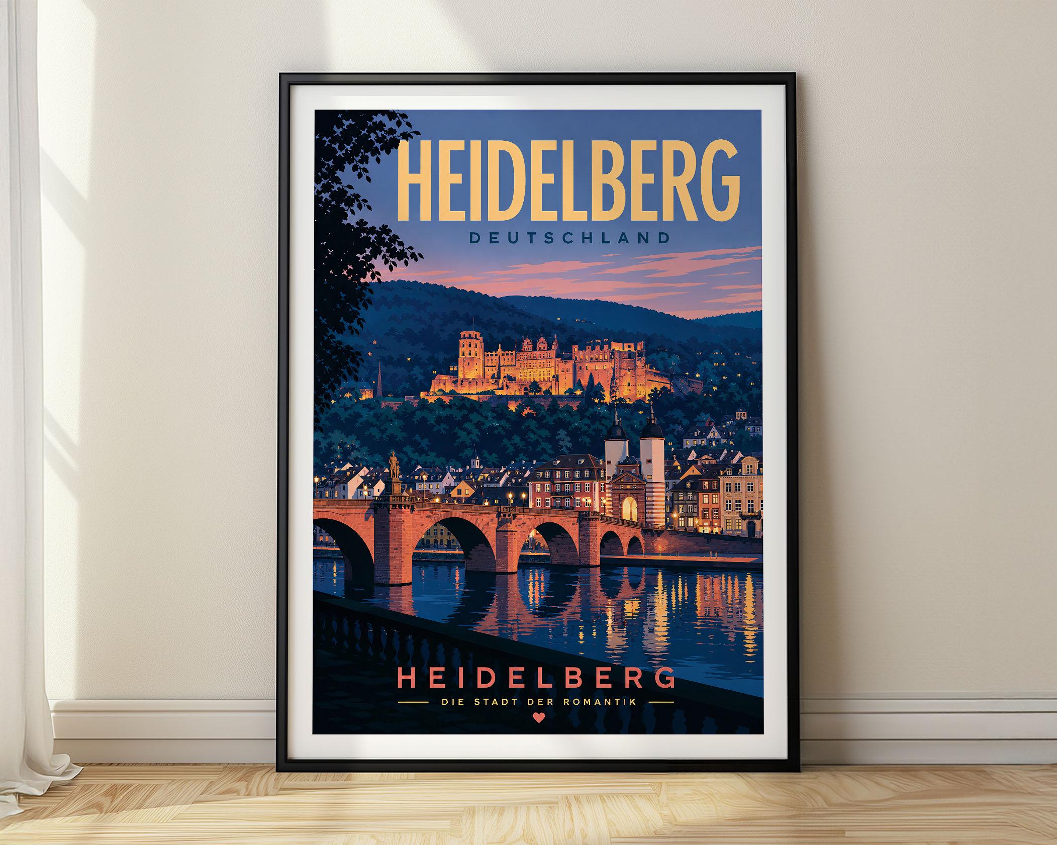 額縁有無は相談可能。T.NISHIGAKI ハイデンベルグの城門　ドイツ　Ｆ４ Heidelberg Poster - Etsy