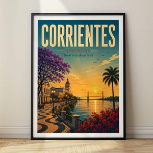 Corrientes Poster Argentina Travel Print Vintage Wall Art Home Decor Gift