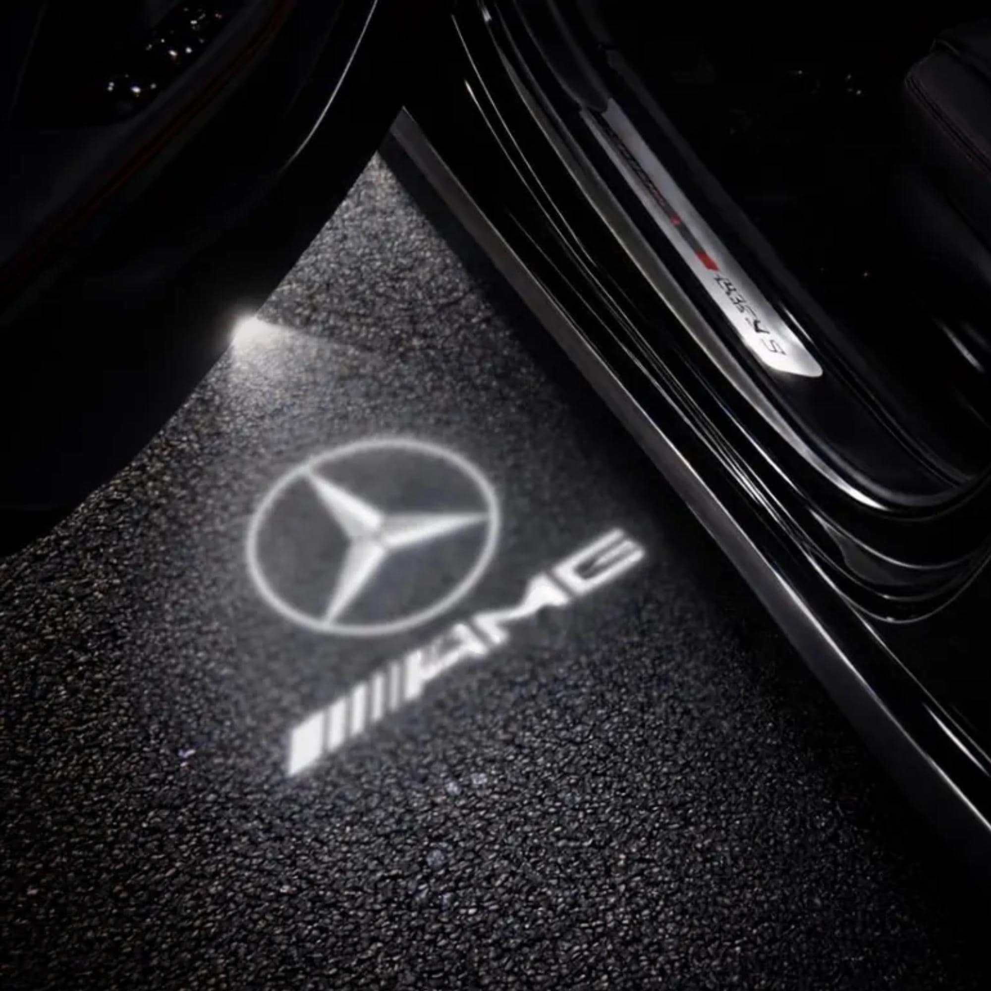 Mercedes Benz LEDドアシルプレート 4個セット Mercedes door light - Etsy 日本