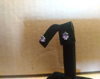 Pretty Amethyst Earrings Sterling silver