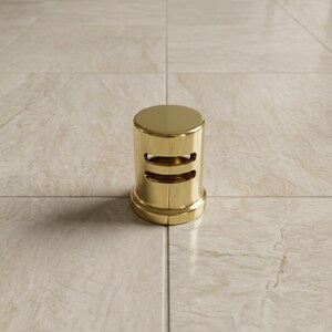 Coperchio di troppo pieno per lavabo in ottone massiccio, tappo di troppo pieno in ottone non laccato, accessori per bagno marocchini fatti a mano, finiture per lavabo vintage, foro per lavabo rustico