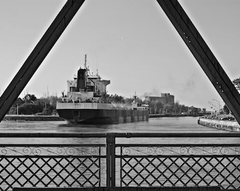 Port Colborne Photos, Nautical, Industrial, Loft Art, Welland Canal Photos, Laker Photos, Boat Nerds, Great Lakes Shipping, Black and White