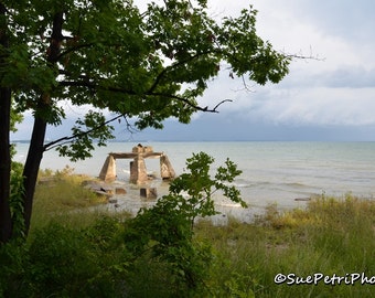 Landscape Photography, Waverly Beach, Stormy Skies, Ruins, Color Photography, Cottage Chic, Fort Erie, Beach Photography, Beachscapes