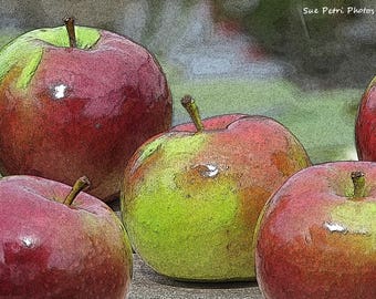 Apples, Fine Art Photograph, Food Photography, Food Porn, Apple Photos, Kitchen Decor, Market Decor, Fresh Fruit Photos, Still Life Photos