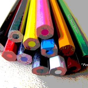 Rainbow Crayon Photo, Colorful Playroom Art, Children's Wall Decor