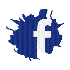 4x4  hoop size  Facebook  logo  Inspired  machine embroidery design