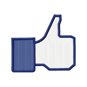 4x4  hoop size  facebook like icon  Inspired  digital embroidery design