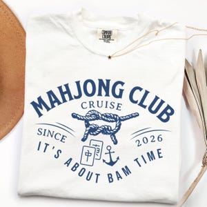 Comfort Colors® Mahjong Cruise Shirt, Mahj Club Vacation Tee, Girls Trip Cruise Top, Mahjong Lover Gift, Cruise Ship Shirt, Mahj Cruise Tee