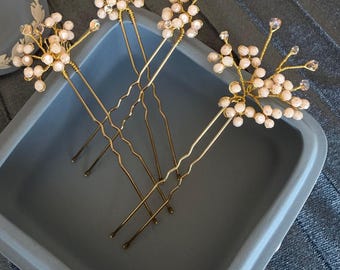 Luxury Floral Bridal 4Hair Pieces | Hair Comb | Romantic Wedding Hair Jewelry