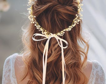 Romantic Baby's Bridal Flower Crown | Lush Gypsophila Wedding Accessory