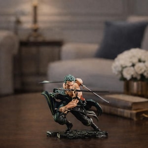 One Piece Roronoa Zoro Three Sword PVC Figure – 10cm Anime Collectible Statue