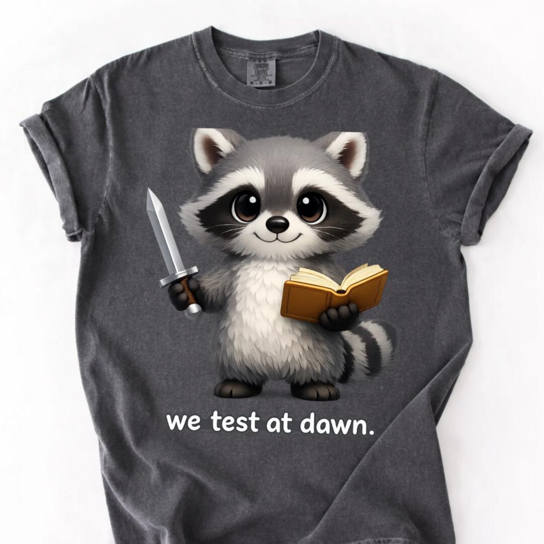 Teacher Raccoon Meme We Test at Dawn Test Day It's Staar Day T-shirt ...