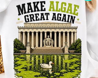 Funny Make Algae Great Again Lincoln Reflecting Pool Midterm PNG: Political Humor Fan png Meme Clipart (Digital Download)