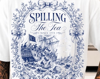 Blauwe toile morst de thee sinds 1773 partijgeschiedenis woordspeling png: vintage patriottisch revolutionair tijdperk kunstwerken koloniale humor (digitale download)