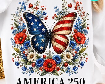 America US Flag 250 1776 2026 250th Anniversary 4th Of July PNG: Patriotic USA Art Independence Day America Celebration  (Digital Download)