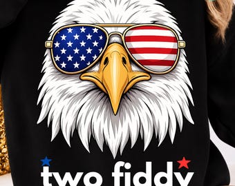 Two Fiddy PNG: Funny 250th Birthday USA 250 Celebration Patriotic July 4th Party png Independence Day Art  (Digital Download)