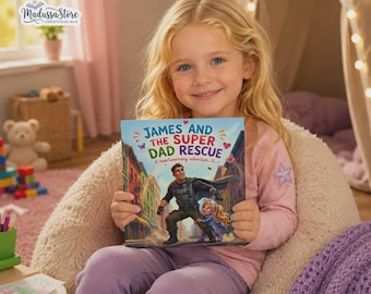 Personalized Super Dad Book, Custom Father's Day Story, Gift From Kids, Personalized Daddy Book, Father Keepsake Gift