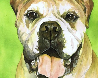 Pet portrait painting original watercolor hand painted dog portrait custom watercolor painting dog painting pet memorial gift