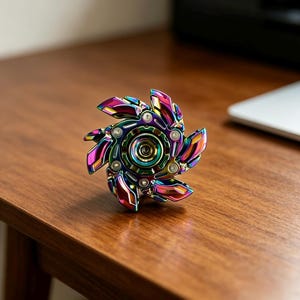 EDC Fidget Spinner i metall | Skrivbordsleksak för ångest och stress | Fokusverktyg för ADHD