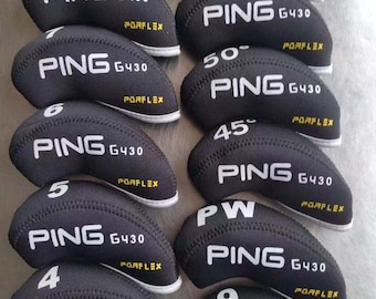 Capas de neoprene para cabeças de tacos de golfe PING G430, modelos 4-9 PW, 45, 50, 54 e 58.