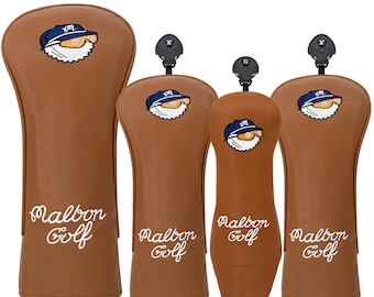 Capas para Cabeça de Golfe Malbon, Driver WF Hybrid, em Couro Marrom