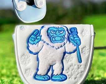 Capas de couro magnéticas para cabeças de tacos de golfe Central Axis L.A.B DF3, modelo mallet, disponíveis em 20 estilos.