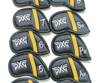 Capas para Cabeça de Ferro de Golfe PXG em Couro com Fixação Magnética, Tamanhos 4-9PLSA, 3 Cores