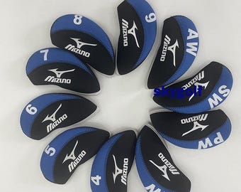 Capas de neoprene para cabeças de tacos de golfe Mizuno, compatíveis com 4 a 9 PALS, 10 cores.