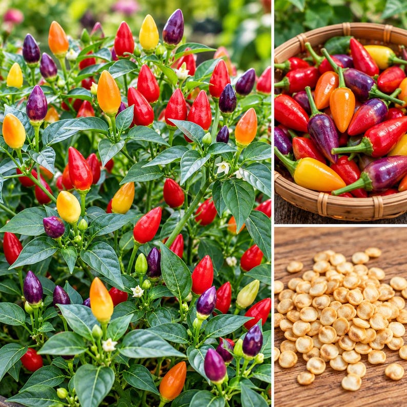 120 Firecracker Bird’s Eye Chili Seeds, Non-gmo Hot Pepper Seeds - Etsy