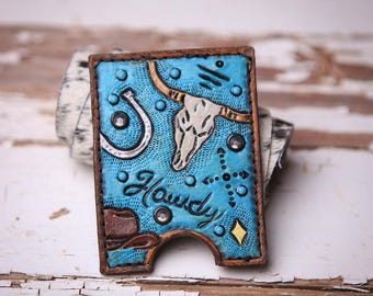 Howdy Leather Card Holder Wallet