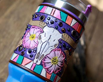 Oh My Longhorn Leather Wrap & Tumbler