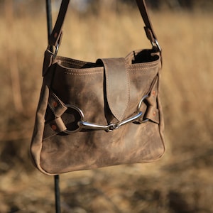 Branded a Bit Shoulder Bag, Leather, Cowhide