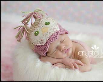 Newborn Owl Hat | Baby Owl Costume | Spring Photography Prop | Baby Photo Prop | Bird Beanie | Baby Shower Gift | Baby Girl Prop | Halloween