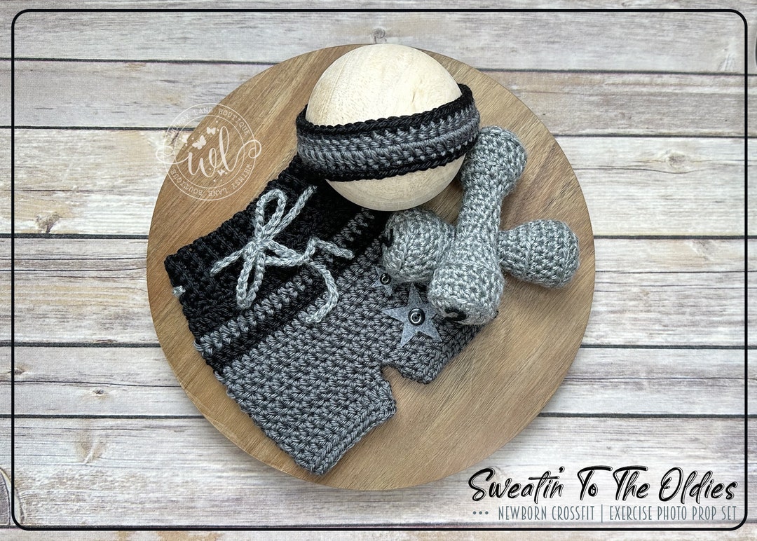 Newborn Workout Outfit Baby Exercise Clothes Mini Dumbbells Baby