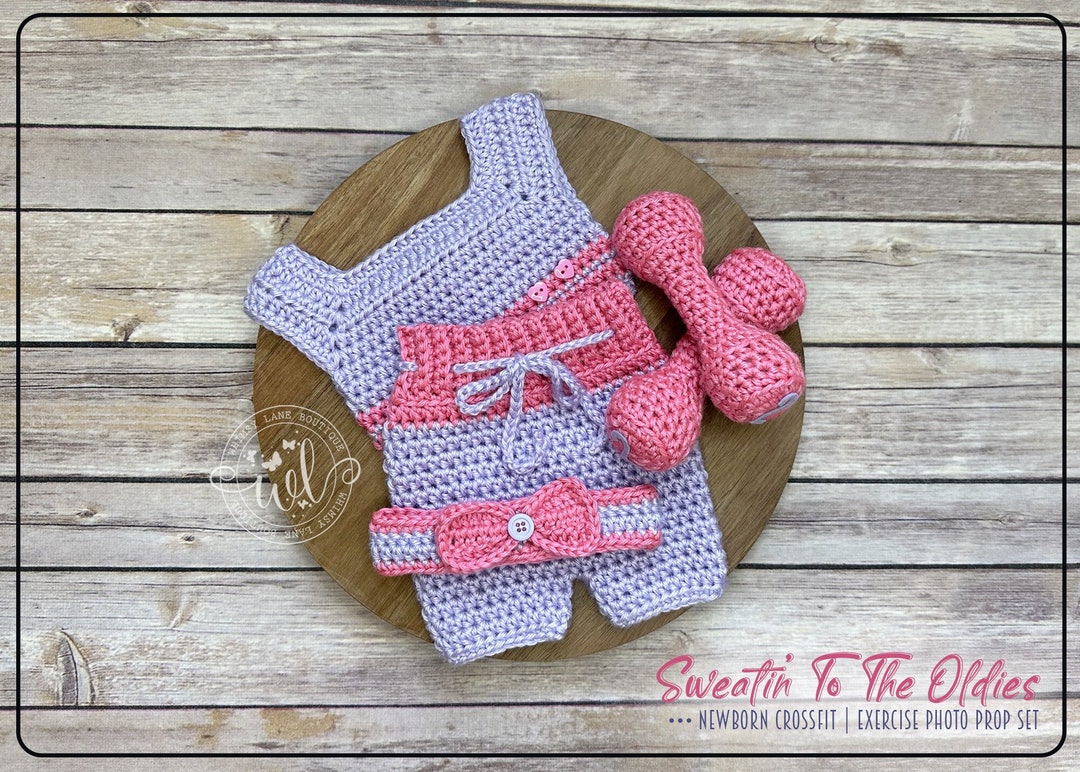Newborn Workout Outfit Baby Exercise Clothes Mini Dumbbells Baby
