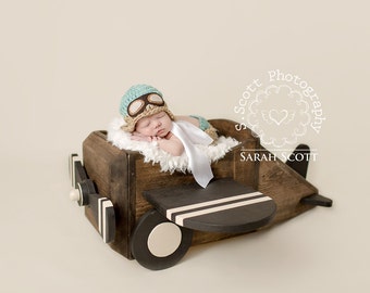 Newborn Aviator Hat and Pants - Photography Prop