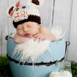 Newborn Cow Hat - Photo Prop - Newborn - Barnyard Cutie