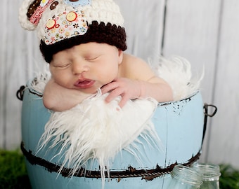 Newborn Cow Hat - Photo Prop - Newborn - Barnyard Cutie