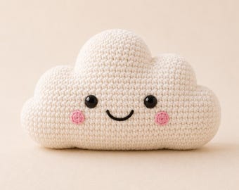Cloud Pillow Crochet Pattern | Amigurumi Cloud Cushion PDF | Nursery Decor | Kawaii Plush Pillow | Beginner Friendly | Instant Download