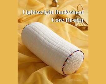 Buckwheat Neck Support Pillow, Luxury Cervical Pillow, Korean-Inspired Ergonomic Travel Pillow, Wellness Gift