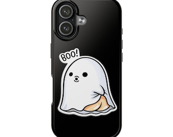Halloween Ghost iPhone Case | Glossy Protective Cover, Spooky Boo Graphic