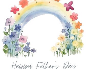 Floral Watercolour Father's Day Card | Wildflower Dad Quote (A6 PDF)