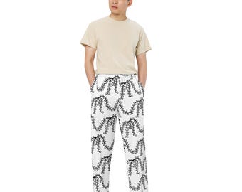 Uniseks wijde broek met all-over print