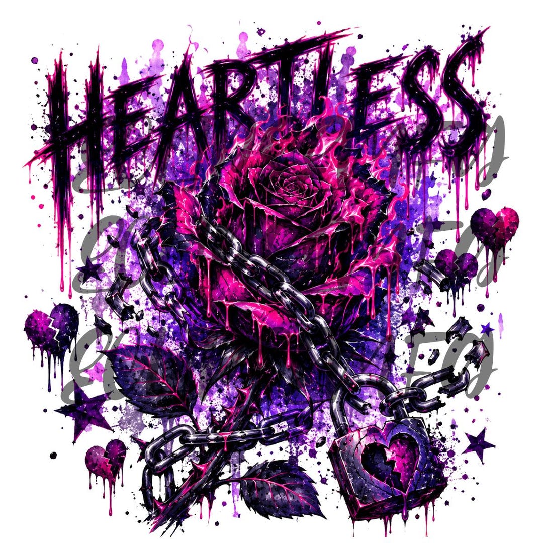 Chain Heartless Heartless Gothic Rose Chain PNG - Etsy