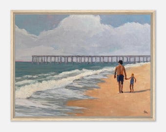 The Journey Ahead | Parent & Child Coastal Fine-Art Print — Painted Path Artistry