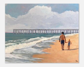 The Journey Ahead | Parent & Child Coastal Fine-Art Print — Painted Path Artistry