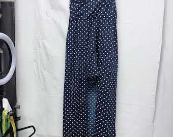 Tuta intera da donna Band of Gypsies a pois, taglia S, blu navy e bianca